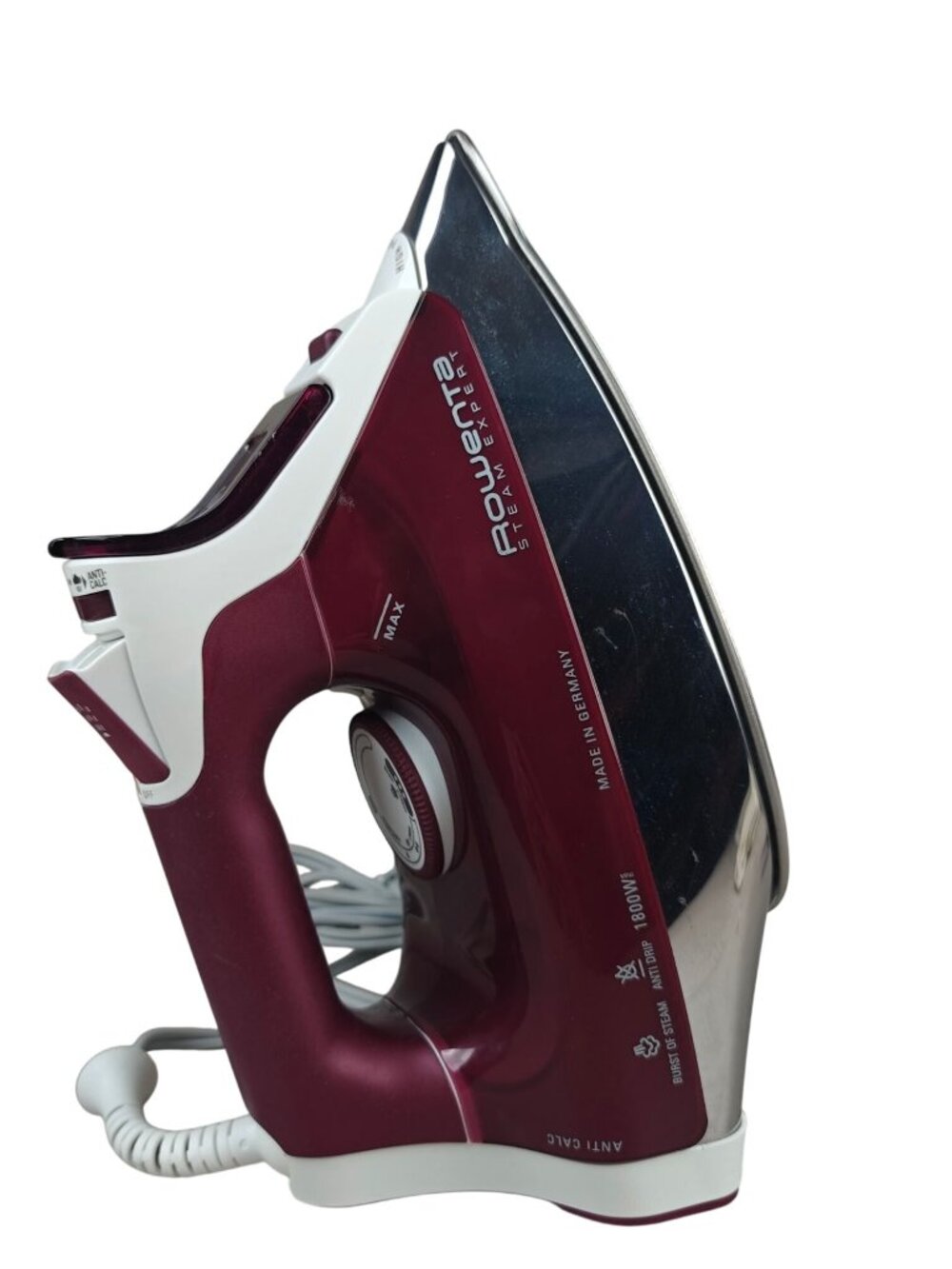 Rowenta DW8197 Steam Expert Iron Stainless Steel 1800W Burgundy Modern Anti-Calc